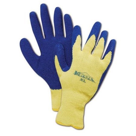 MAGID KROC KEV6529 Gloves with Blue Latex Palm Coating, Made with ParaAramid, S, 12PK KEV6529-S